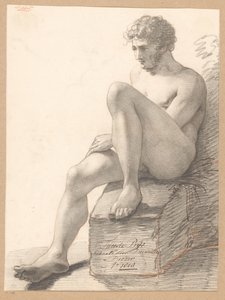 Oturan Erkek Çıplak, Önden Görünüm (2. Ödül 1808)