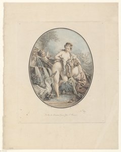 Leda ve kuğu by Jean Augustin Léveillé