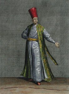 Le Capi-Aga, Scotin, Gerard Jean Baptiste (1671-1716) 1707-08 (renkli gravür) tarafından kazınmış 