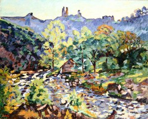Chateau Harabeleri, Crozant, c.1905 (tuval üzerine yağlı boya) by Jean Baptiste Armand Guillaumin