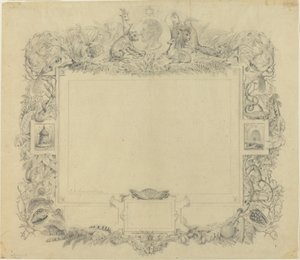 Baron Cuvier Portresi ile Bordür Tasarımı by Jean Baptiste Arnout