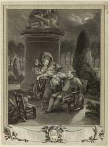 Thuileries akşamı by Jean Baptiste Blaise Simonet