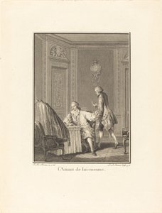 Kendi sevgilisi by Jean Baptiste Blaise Simonet after Jean Michel Moreau
