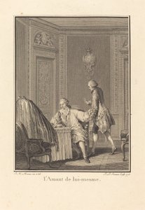 Kendi sevgilisi by Jean Baptiste Blaise Simonet after Jean Michel Moreau