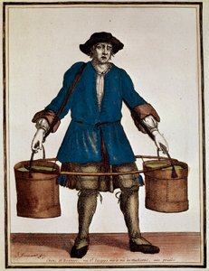 Su taşıyıcı, Henri Bonnart (1642-1711) ve Jean Baptiste Bonnart (1654-1726) tarafından Recueil des mods de la cour de France