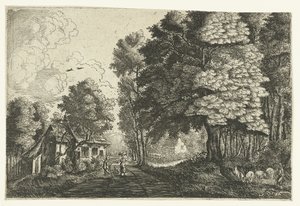 Bir orman kenarında çoban by Jean Baptiste Bonnecroy