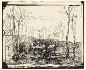 Açıklıkta Piknik by Jean Baptiste Camille Corot