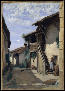 Bir Köy Sokağı, Dardagny by Jean Baptiste Camille Corot