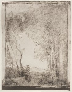 Bir Ormanın Girişinde Genç Bir Anne, orijinal izlenim 1856, 1921
