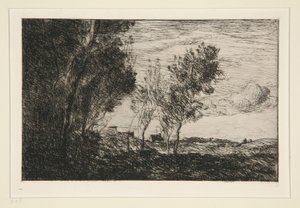 Dans les Dunes: hatıra du bois de la Haye (In The Dunes: Lahey Ormanlarının Hafızası) by Jean Baptiste Camille Corot
