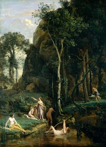 Actaeon, arkadaşlarıyla banyo yaparken tanrıça Artemis#39;i (Diana) şaşırtır