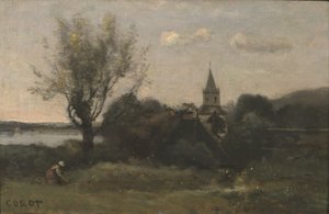 Auvers yakınlarındaki Ennery by Jean Baptiste Camille Corot