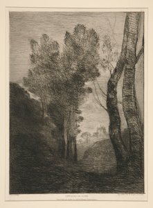 Environs de Rome (Roma Yakını) by Jean Baptiste Camille Corot
