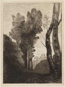 Roma'nın Çevresi by Jean Baptiste Camille Corot