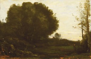 Vadide Akşam by Jean Baptiste Camille Corot