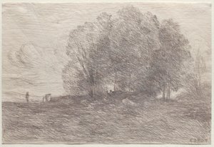 Ağaç Grubu by Jean Baptiste Camille Corot