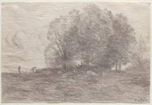 Ağaçlar Grubu, 1858. by Jean Baptiste Camille Corot