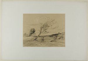 Rüzgar by Jean Baptiste Camille Corot