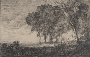 İtalyan Manzarası İtalyan Manzarası, yak. 1865. by Jean Baptiste Camille Corot
