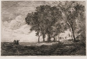 İtalyan Manzarası, c1865. by Jean Baptiste Camille Corot