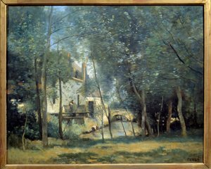 Le Moulin de Saint-Nicolas-Lez-Arras Tablosu Camille Corot (1796-1875) tarafından 1874 Güneş. 0.65x0.81 m Paris, Orsay Müzesi by Jean Baptiste Camille Corot