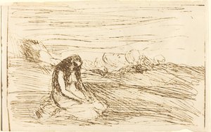 Meditasyonda Mecdelli Meryem (Meditasyonda Madeleine) by Jean Baptiste Camille Corot