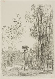 Ormanda Buluşma by Jean Baptiste Camille Corot