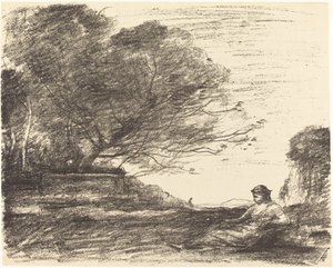 Sappho Sapho, 1871 by Jean Baptiste Camille Corot