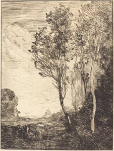 İtalya hatırası by Jean Baptiste Camille Corot