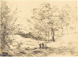 Maggiore Gölü Hatırası by Jean Baptiste Camille Corot