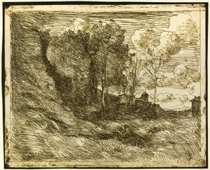 Ostia hatırası by Jean Baptiste Camille Corot