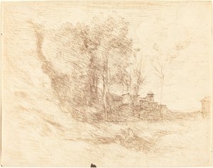 Ostia Hatıra Eşyası, 1855. by Jean Baptiste Camille Corot