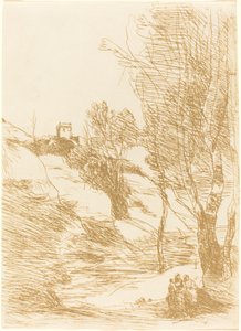 Salerno hatırası by Jean Baptiste Camille Corot