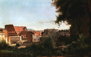 Kolezyum: Farnese Bahçelerinden Görünüm, Roma, 1826 by Jean Baptiste Camille Corot