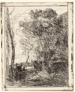 Galya Temizliği by Jean Baptiste Camille Corot
