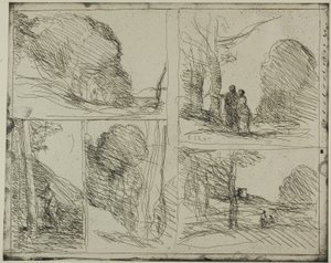 Perikles Bahçesi by Jean Baptiste Camille Corot