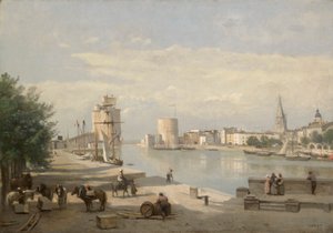 La Rochelle Limanı by Jean Baptiste Camille Corot