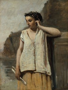 İlham Perisi: Tarih, c.1865 by Jean Baptiste Camille Corot