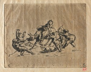 Çocuklar ve Eşek ile Bacchanal by Jean Baptiste Carpeaux