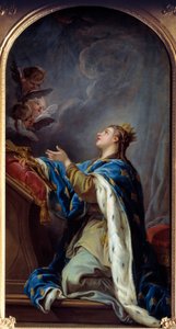 Saint Joan of France (tuval üzerine yağlı boya) by Jean Baptiste Deshays