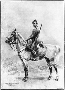 Muhafızın bir bekçisi, Rusya, 1892. by Jean Baptiste Edouard Detaille