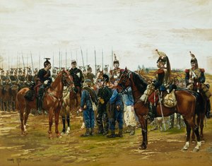 Bavyera Askerlerini Tutsak Fransız Zırhlıları, 1875 by Jean Baptiste Edouard Detaille