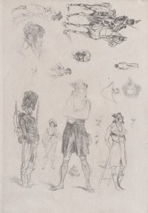 Eskiz sayfası Eskiz sayfası, 1868. by Jean Baptiste Edouard Detaille