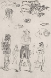 Eskiz sayfası Eskiz sayfası, 1868. by Jean Baptiste Edouard Detaille