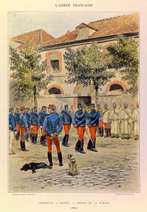Types and uniforms of the French Armee of Captain Jules Richard, illustrated by Edouard Detaille (1848-1912): Hunters a Horseback; Defile de la parade en 1886, Collection Partiale by Jean Baptiste Edouard Detaille