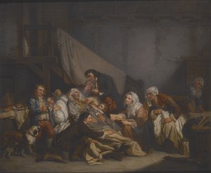 Yaşlı Bir Adamın Ölümü (tuval üzerine yağlıboya) by Jean Baptiste Greuze