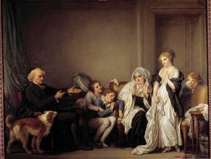 Tedavi ve genç dul Jean Baptiste Greuze (1725-1805) 18. yüzyıl by Jean Baptiste Greuze