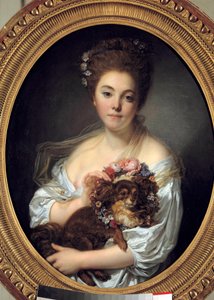 Madame De Porcin Portresi Jean Baptiste Greuze (1725-1805) tarafından yapılmıştır. 1770 yakl. Karartma 0,72 x 0,58 m. Öfke. güzel Sanatlar Müzesi by Jean Baptiste Greuze