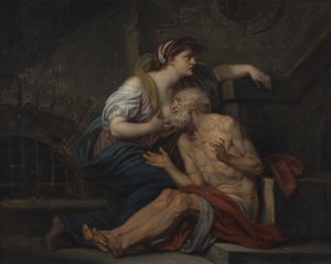 Simon ve Pero, Roman Charity, c.1767 (tuval üzerine yağlı boya) by Jean Baptiste Greuze