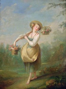 The Flower Girl  by Jean Baptiste Huet